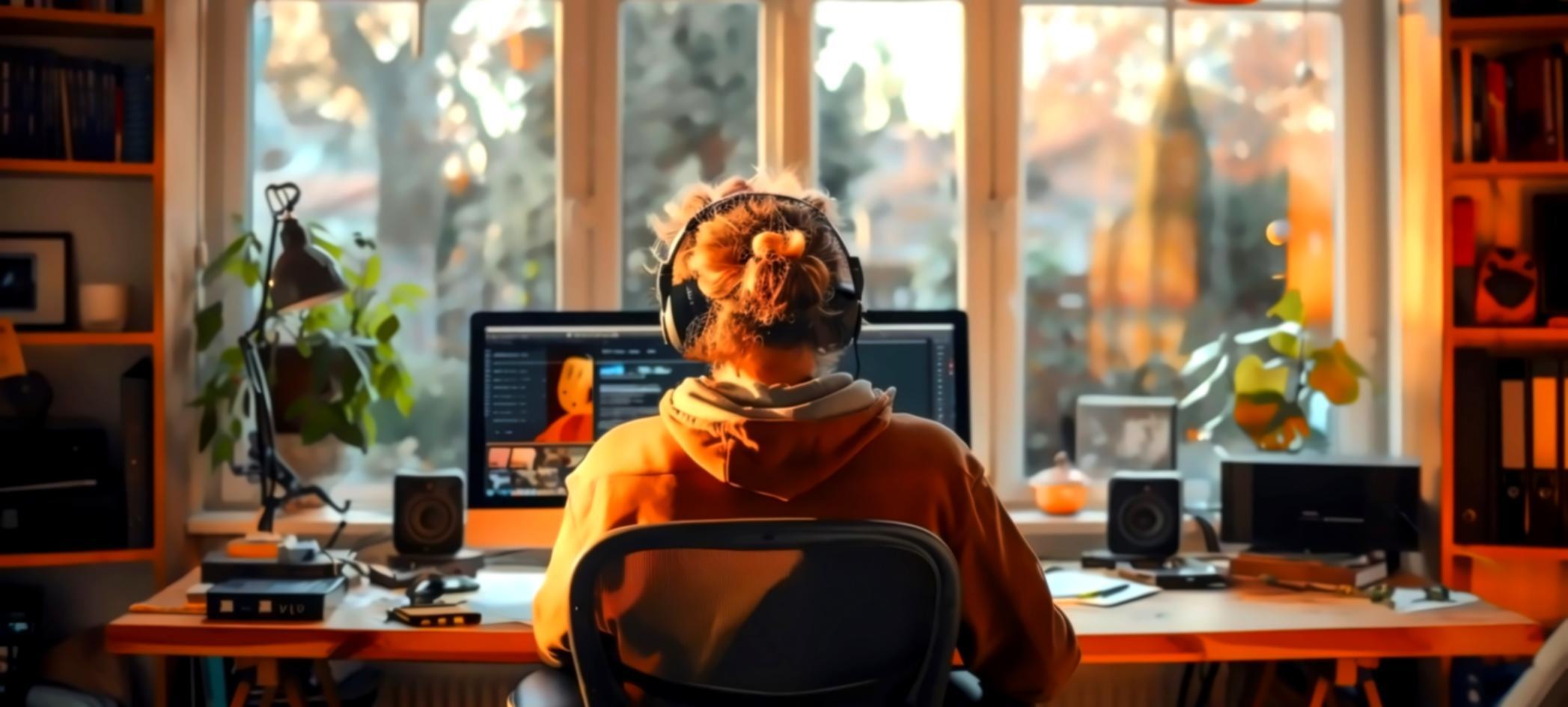 Studenti che lavorano su progetti di UX design in aula moderna